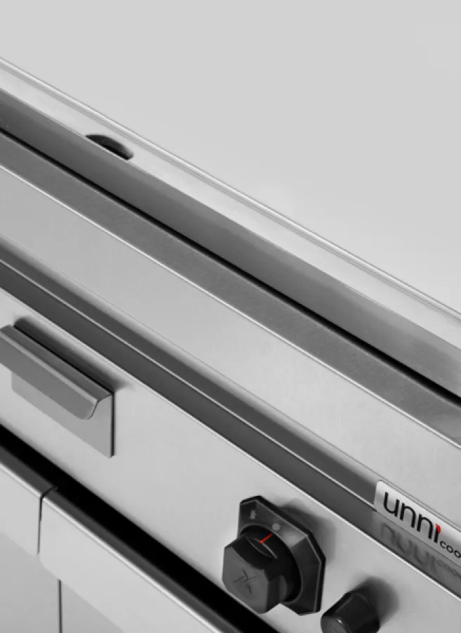 Gas-Grillplatte verchromt kompakt leistungsstark