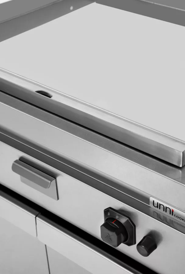 Gas-Grillplatte verchromt kompakt leistungsstark