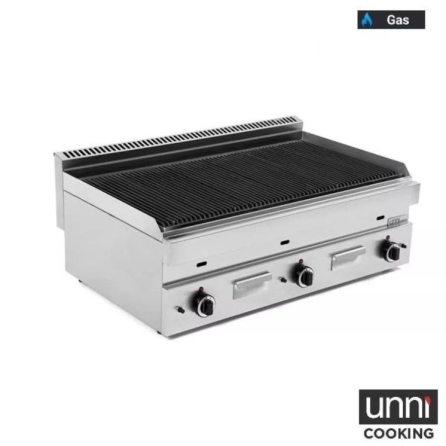 Lavasteingrill 650 LINE – Edelstahlbrenner, Lavasteine