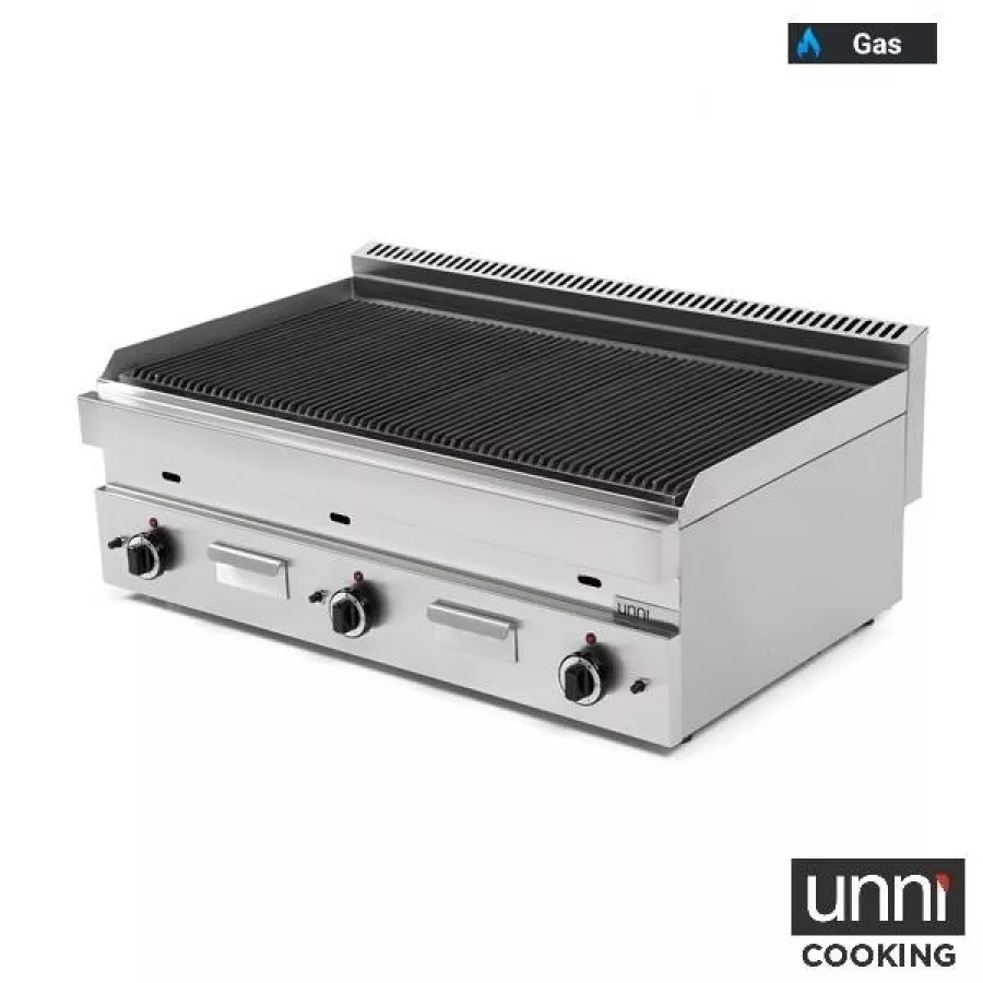 Lavasteingrill 650 LINE – Edelstahlbrenner, Lavasteine