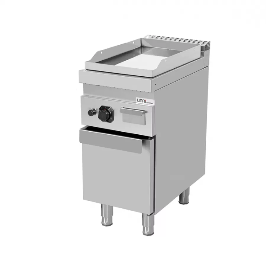 Gasgrillplatte glatt, verchromt, Piezo-Zündung, kompakt