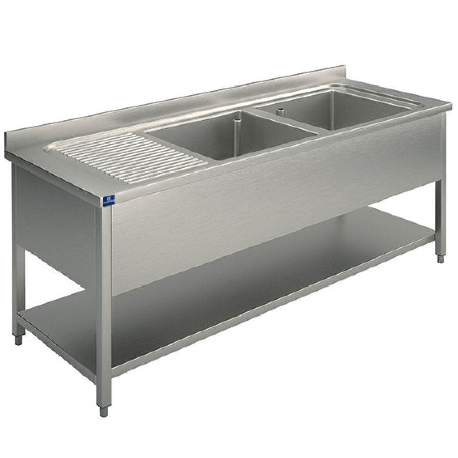 Spoeltafel met tussenbodem | 1600x700 mm