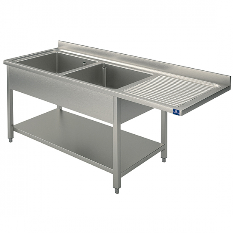 Spültisch | 2 Becken links | 2000x700 mm