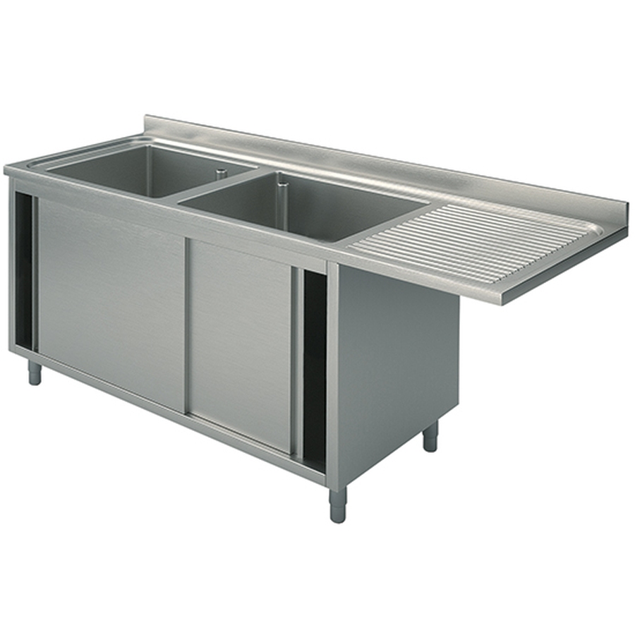 Spülschrank mit Schiebetüren | 1600x700 mm
