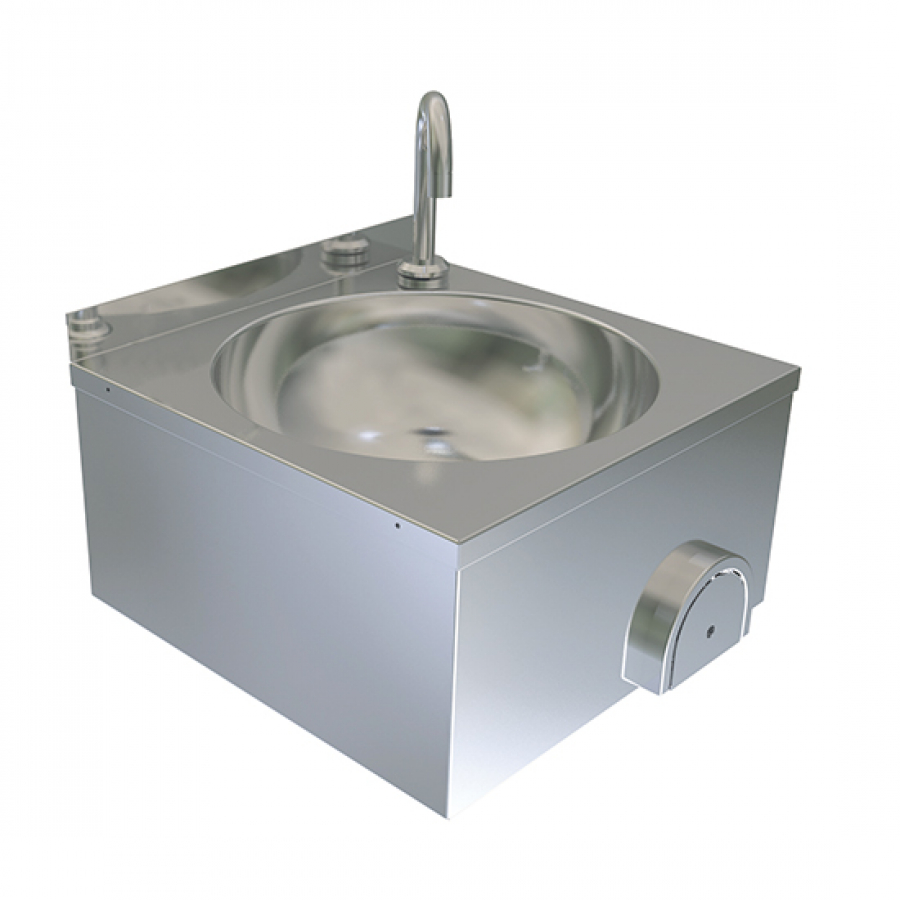 Handwasbak met kniebesturing - binnendiameter Ø 340 mm - Gastrohot