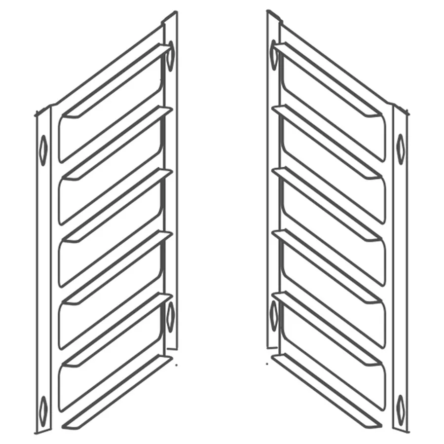 Umrüstkit von 20x GN 1/1 auf 16x 600x400 mm