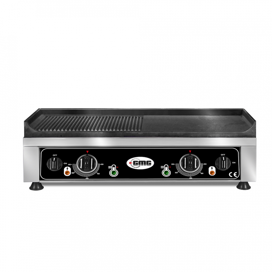 GMG Grillplatte Glatt-& Gerillt | 70 x 53 x 20 cm