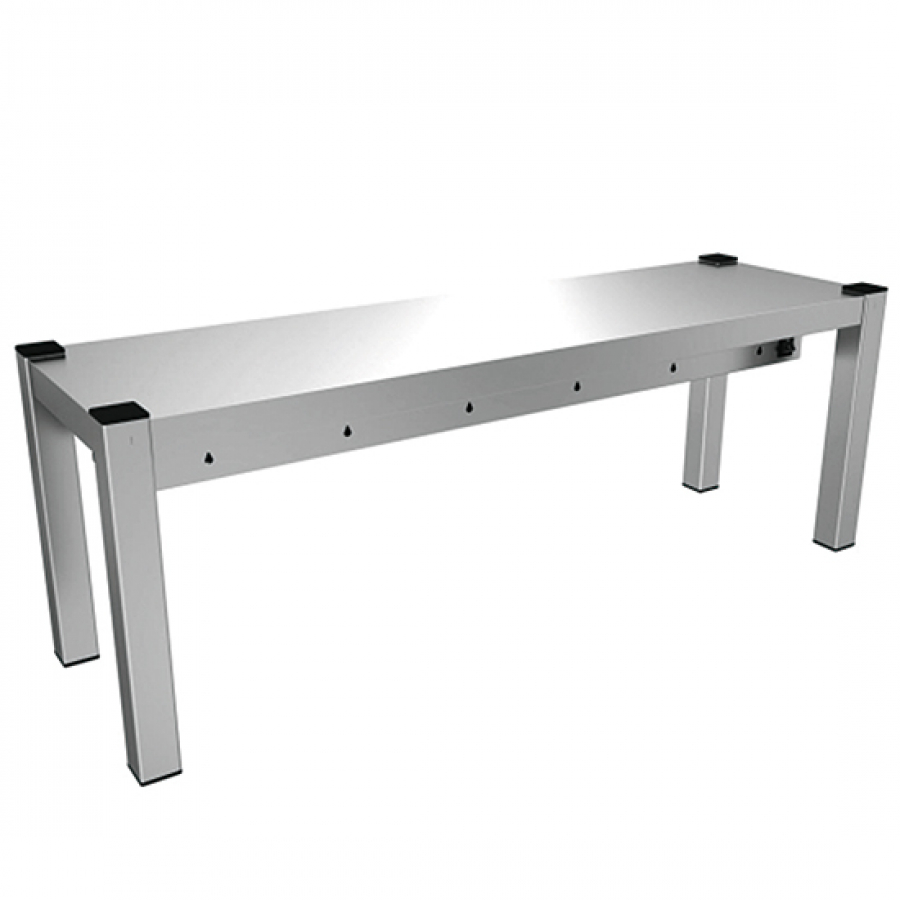 Ausgabeaufsatz 1-etagig seitlich offen 1200x300 mm - Gastrohot