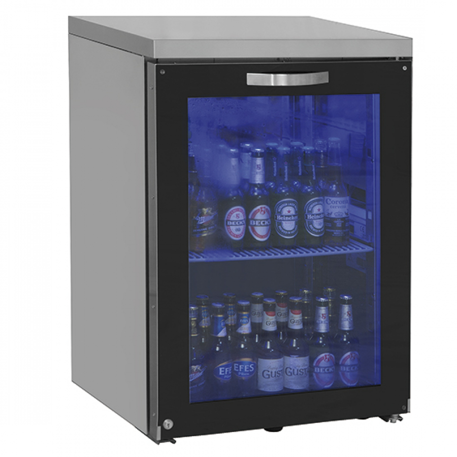Barkühlschrank links mit 1 Glasflügeltür