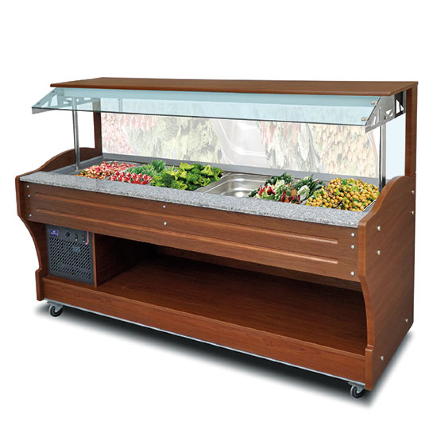 Koud buffet met statische koeling wandmodel