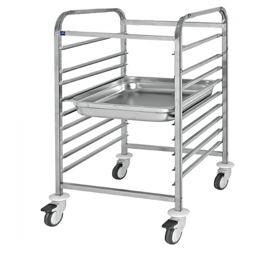 Wagen voor GN-bakken | 9x GN 2/1 H=65 mm