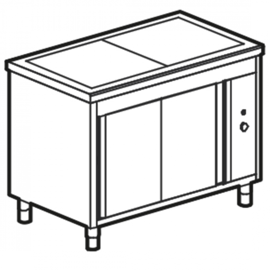 Warmhalteplatte mit vorgespanntem Glas - Hochwertiges Warmhalteelement für Speisen - Gastrohot
