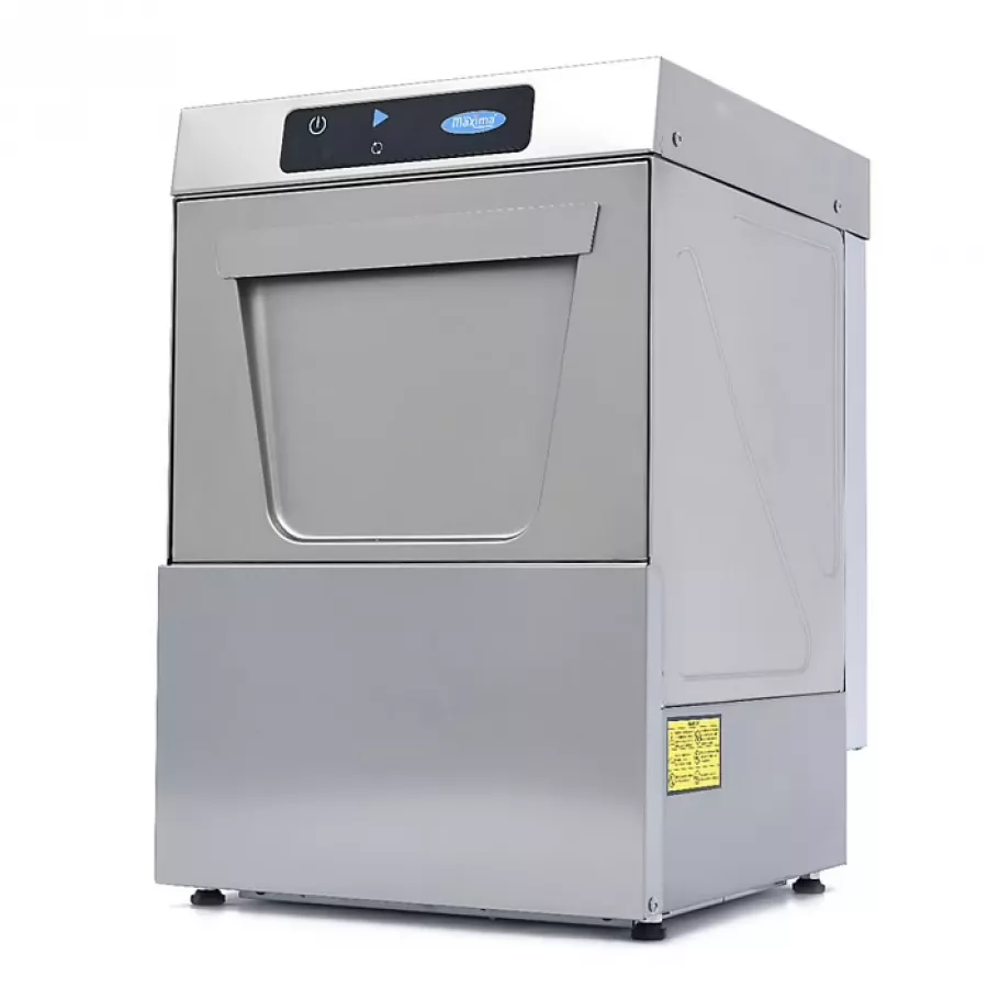 Gastro Gläserspülermaschine - 35 x 35 cm - mit Abfluss-, Spülenhilfe- und Seifenpumpen - Digital Anzeige - 230 V