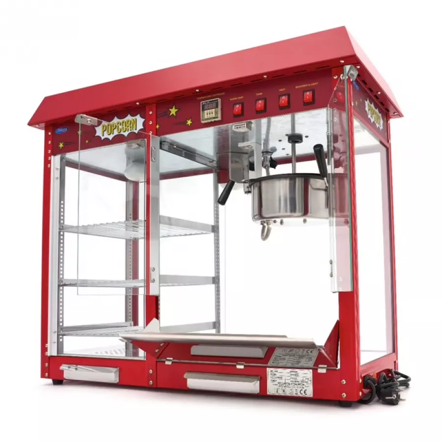 Popcornmaschine - 150gr - mit Warmhaltevitrine