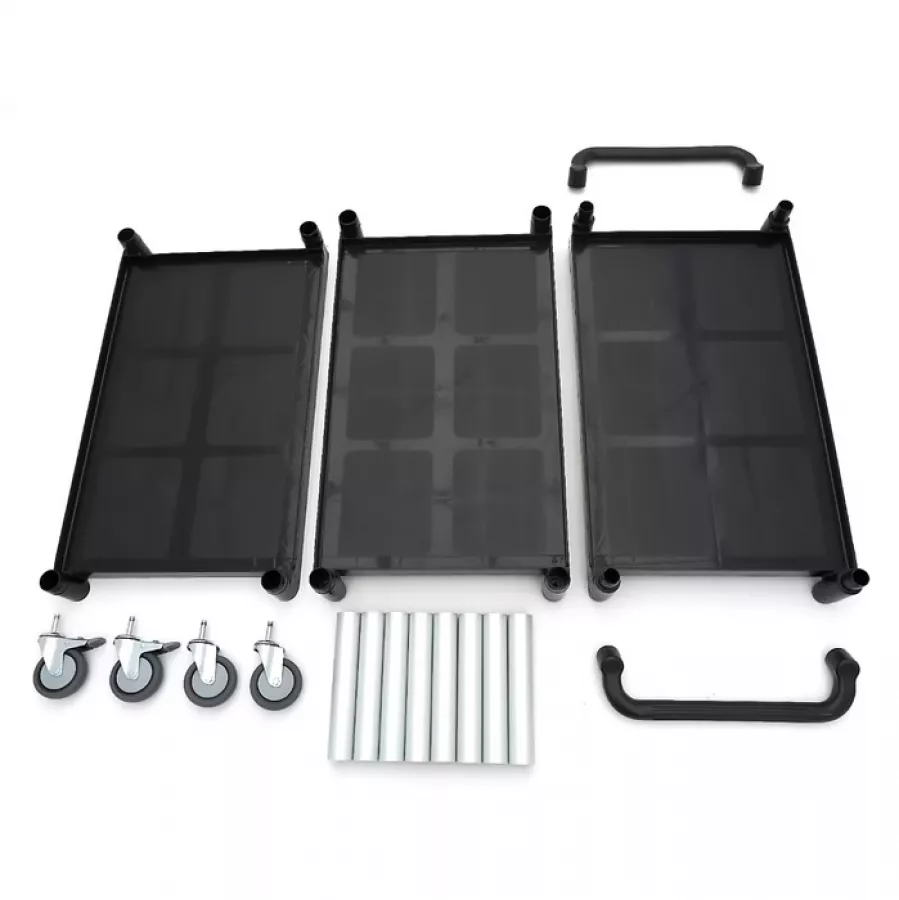Servierwagen - 3 Kunststoffregale - 103 x 50,5 cm Servierwagen - 3 Kunststoffregale - 103 x 50,5 cm