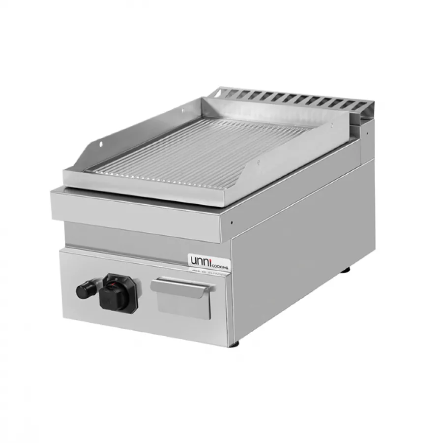 Gas Grillplatte G70GP10B+G gerillt mit Piezo-Zündung, kompakt