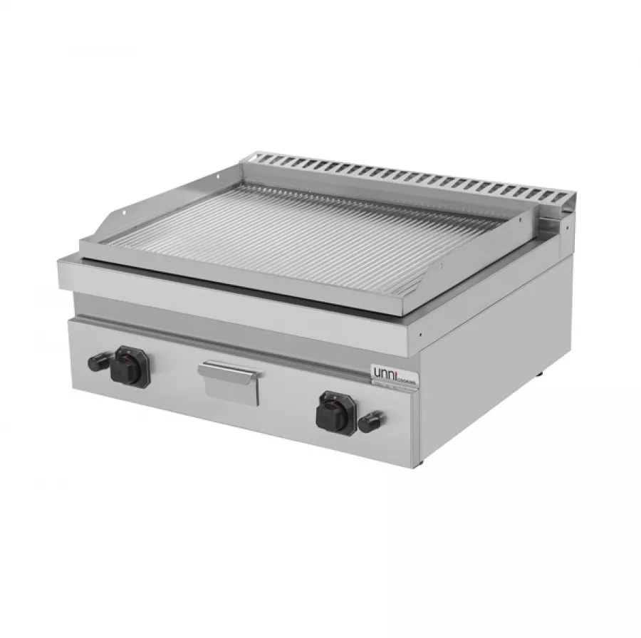 Gas Grillplatte gerillt Chrom piezozündung