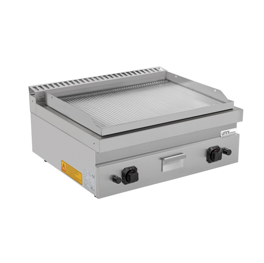 Gas Grillplatte G70GP20B+GC gerillt Chrom piezozündung