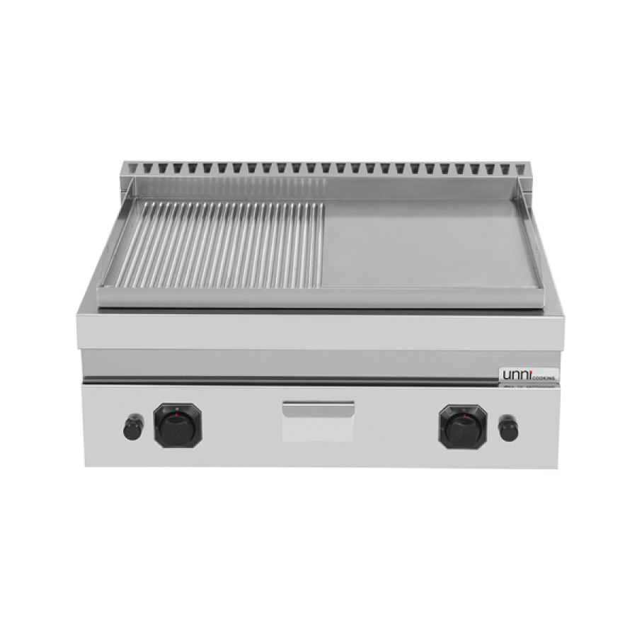 Gas Grillplatte G70GP20B+GS halb glatt halb gerillt Piezozündung