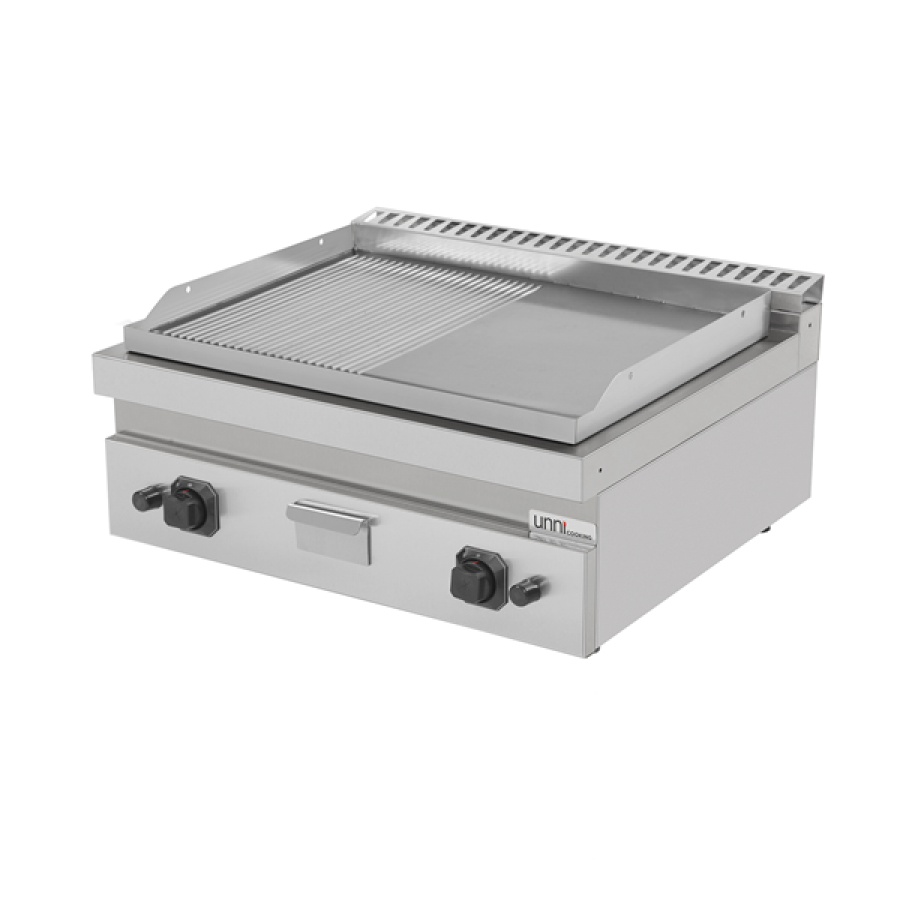 Gas Grillplatte G70GP20B+GS halb glatt halb gerillt Piezozündung