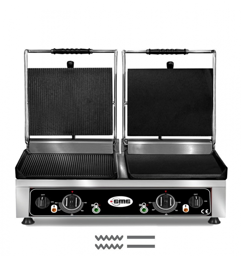 GMG Doppel Kontaktgrill Gerillt/Glatt