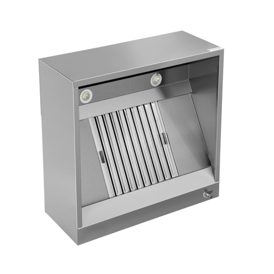 Dunstabzugshaube Box Model 950mm Edelstahl LED Labyrinthfilter