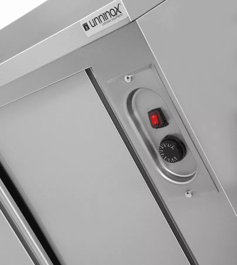 Heizschrank 1000x700x850 mm 1,5 kW Edelstahl Schiebetüren