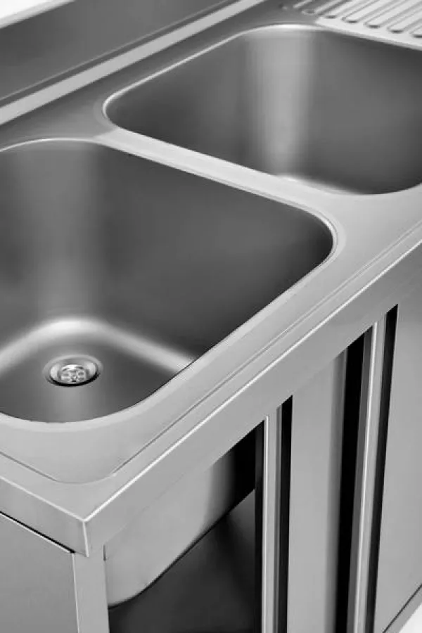 Spültischunterschrank 160x70x85 cm 2 Becken rechts