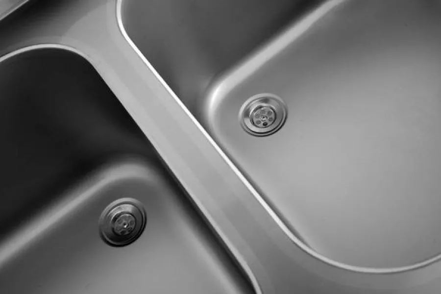 Spültisch 2 Becken Mitte 1000x600x850 mm für Profiküche