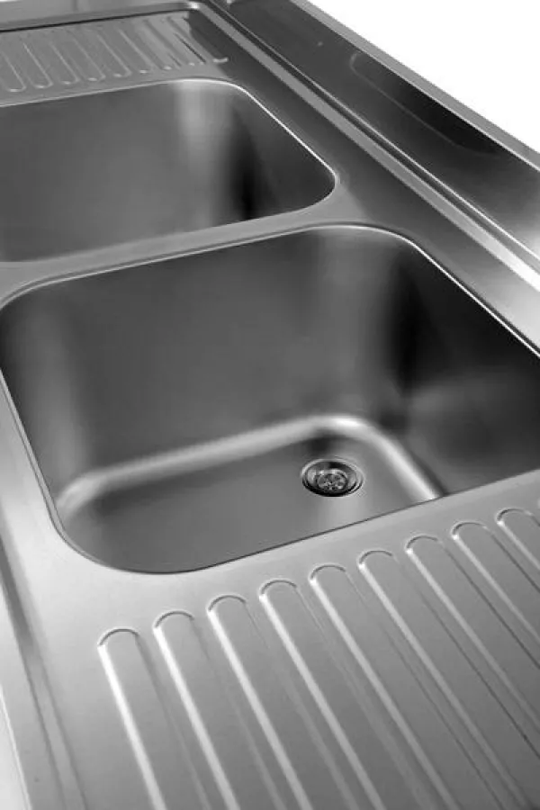 Spültisch 2 Becken rechts 2000x700x850 mm für Gastronomie