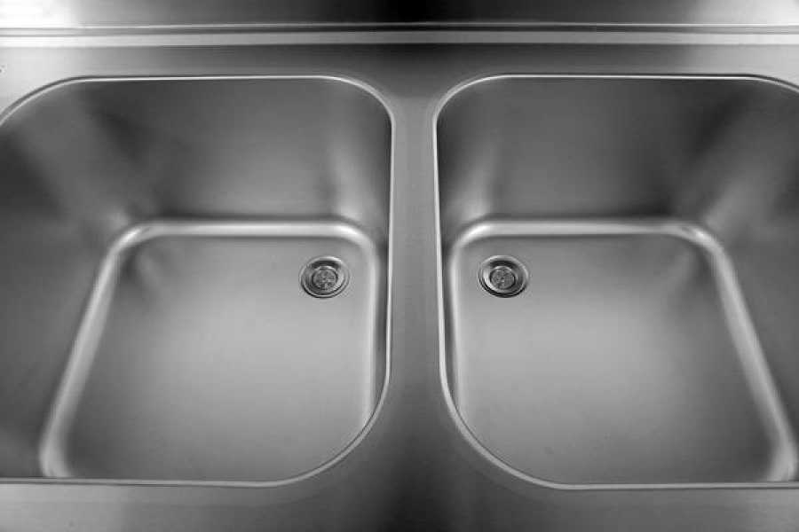 Spültisch 2 Becken 1800x700x850 mm rechts – Edelstahl Gastronomie