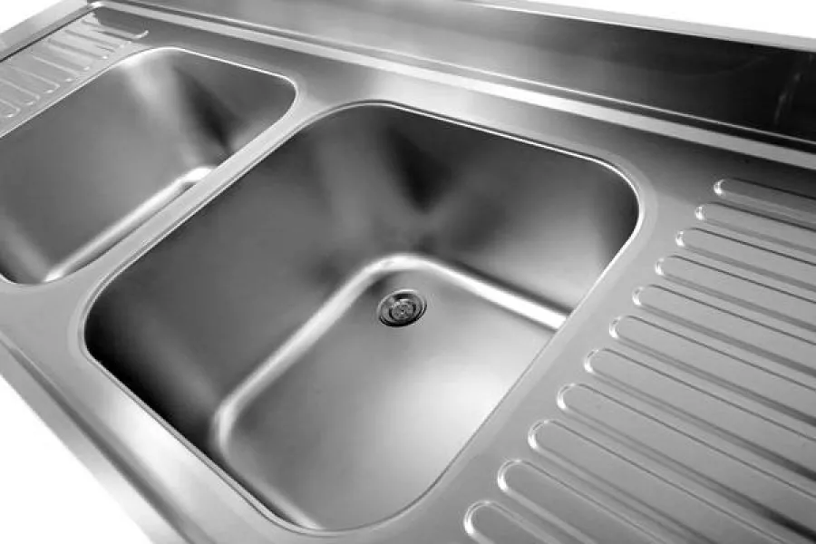 Spültisch 2 Becken 200x70x85cm – große Arbeitsfläche, robust