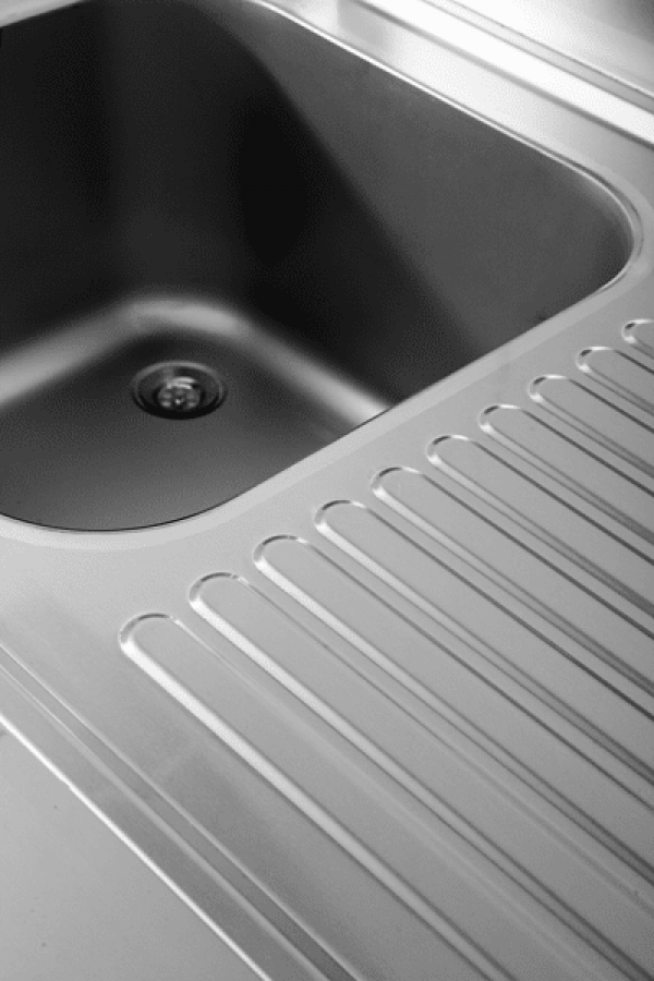 Spülbecken-Einheit 120x70x85 mit Becken links und Spülmaschine