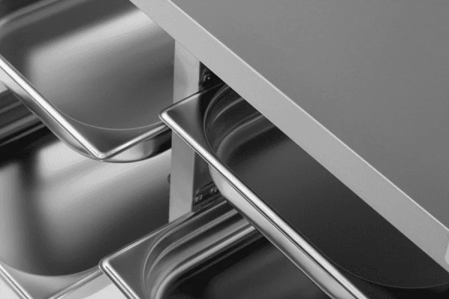 Ofenständer Edelstahl 900x800xH700 mm für 8 x 1/1 GN Behälter