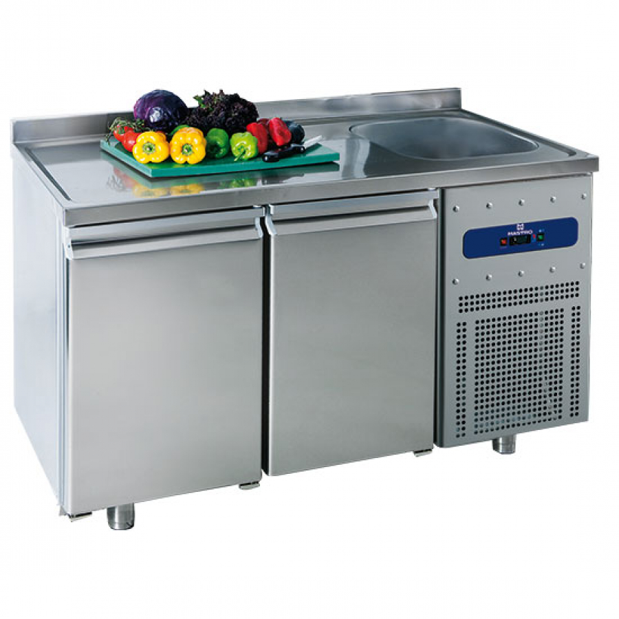 Koelwerkbank 700 mm met 2 deuren