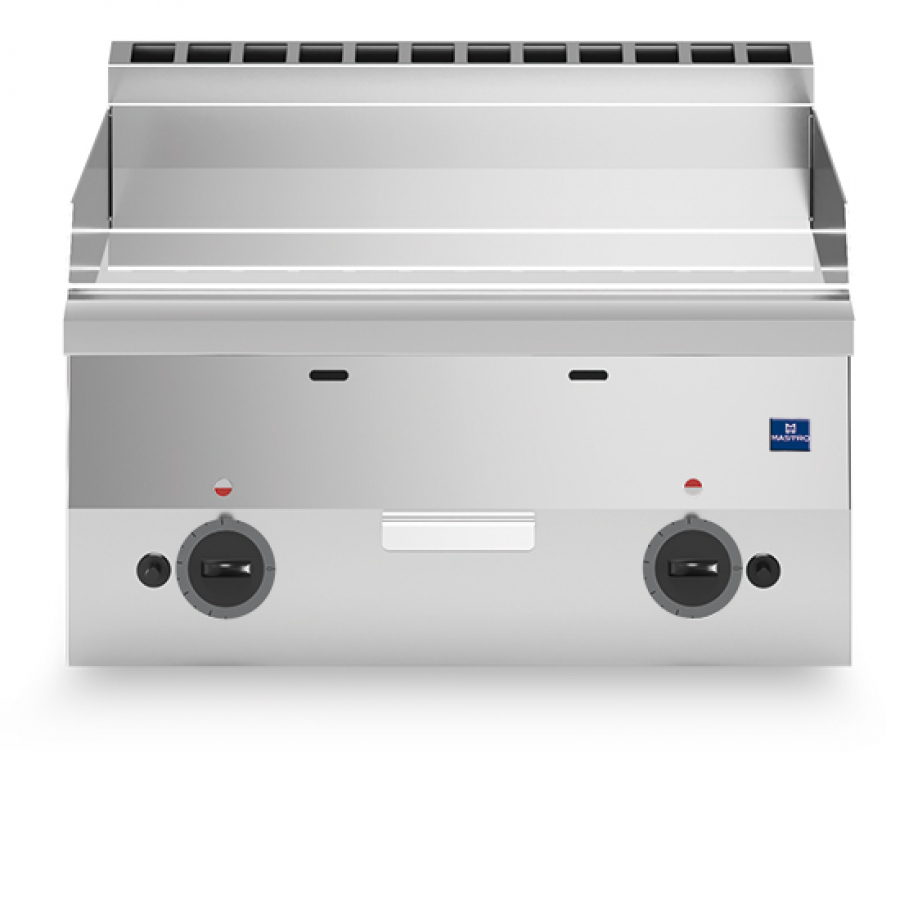 Gas tafelmodel gladde grillplaat - hoogwaardige roestvrijstalen grillplaat voor professioneel gebruik