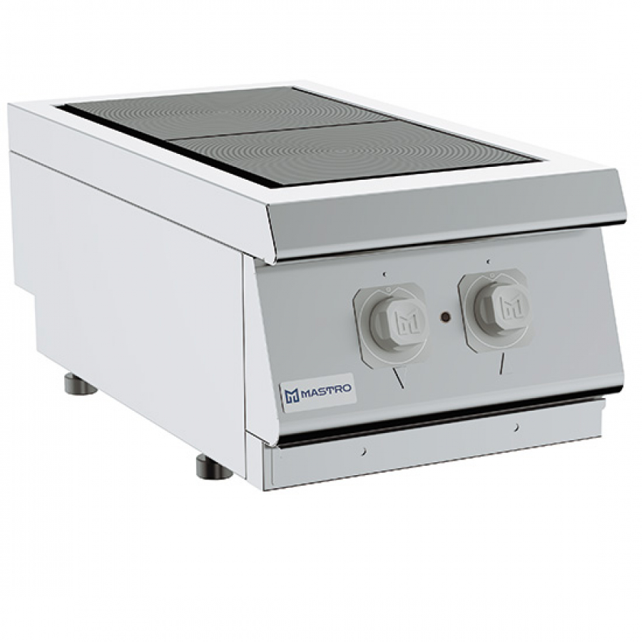 Elektrokochfeld mit 2 drehbaren Gussplatten je 3 kW - Tischmodell