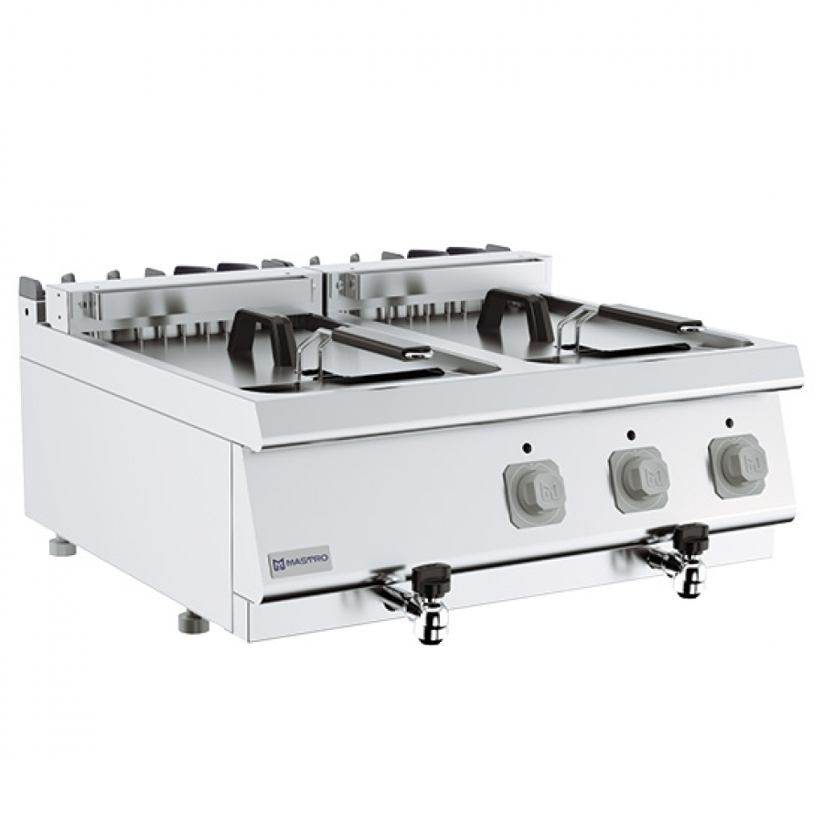 Elektrische friteuse tafelmodel 2x 10 liter - Professionele keukenfriteuse voor gastronomie en bedrijf