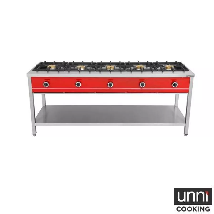 Gasherd PNK-5 – 5x8kW, Flammenüberwachung, Ölauffangwanne