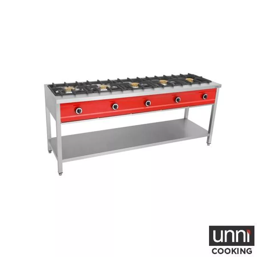 Gasherd PNK-5 – 5x8kW, Flammenüberwachung, Ölauffangwanne