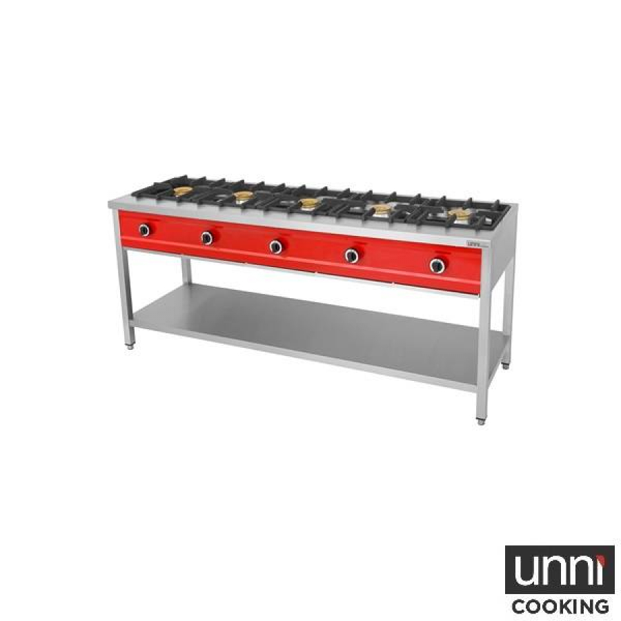 Gasherd PNK-5 – 5x8kW, Flammenüberwachung, Ölauffangwanne