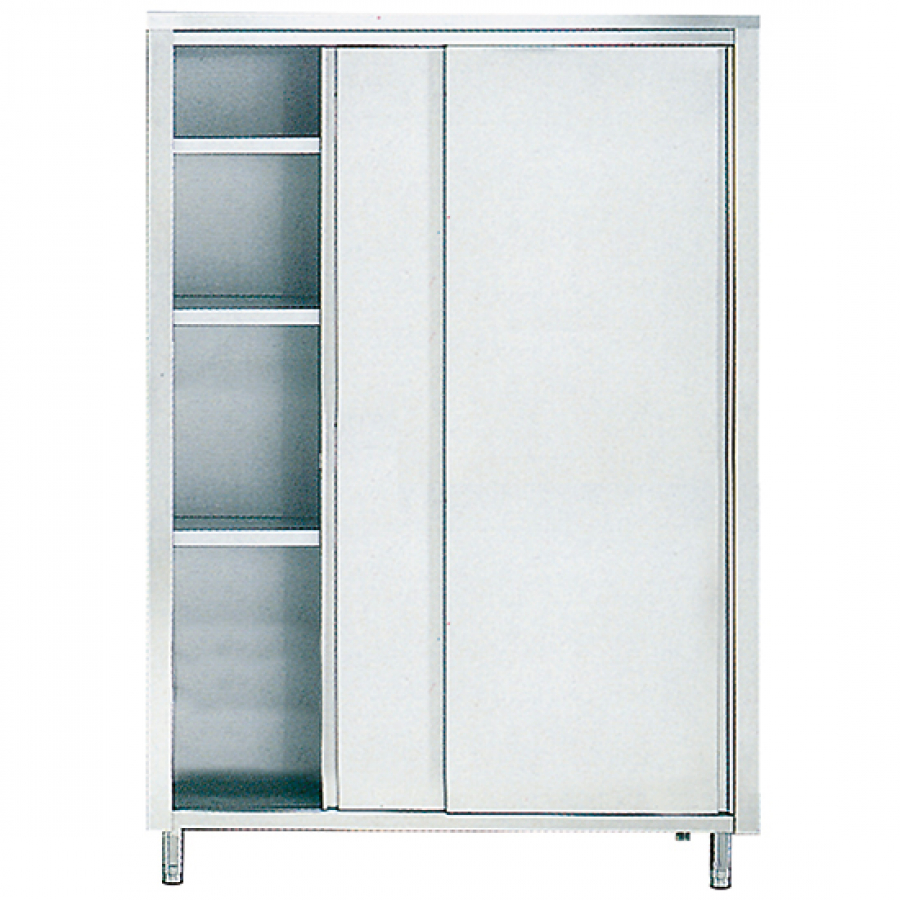 Hochschrank mit Schiebetüren und 3 Borde Hochschrank mit Schiebetüren und 3 Borde