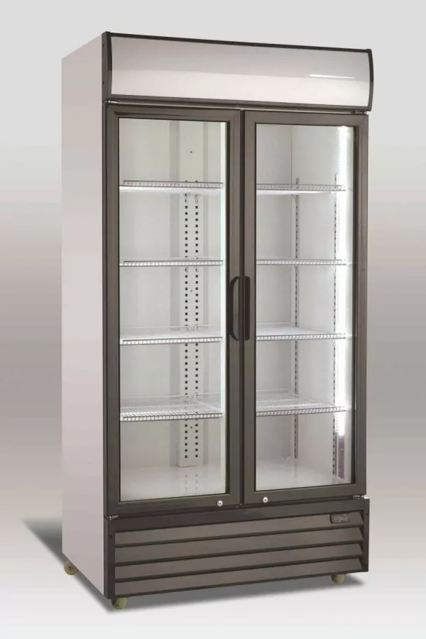 Getränkekühlschrank, 2 Glastüren, 1000 Ltr., 1130x720x2020 Getränkekühlschrank, 2 Glastüren, 1000 Ltr., 1130x720x2020