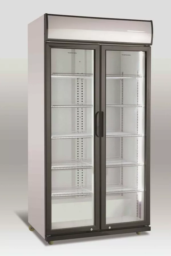 Getränkekühlschrank, 2 Glastüren, 590 Ltr., 870x605x1981 Getränkekühlschrank, 2 Glastüren, 590 Ltr., 870x605x1981