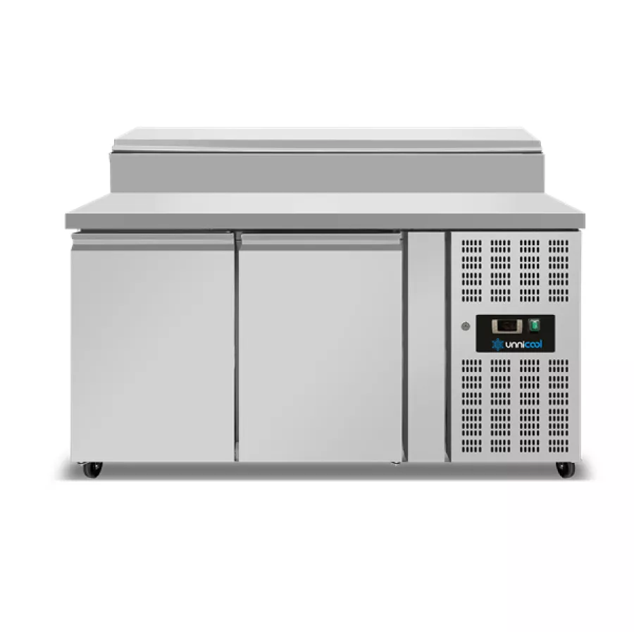 Saladette 2 Türen 1/1 GN Umluftkühlung Klappdeckel +2°C bis +8°C