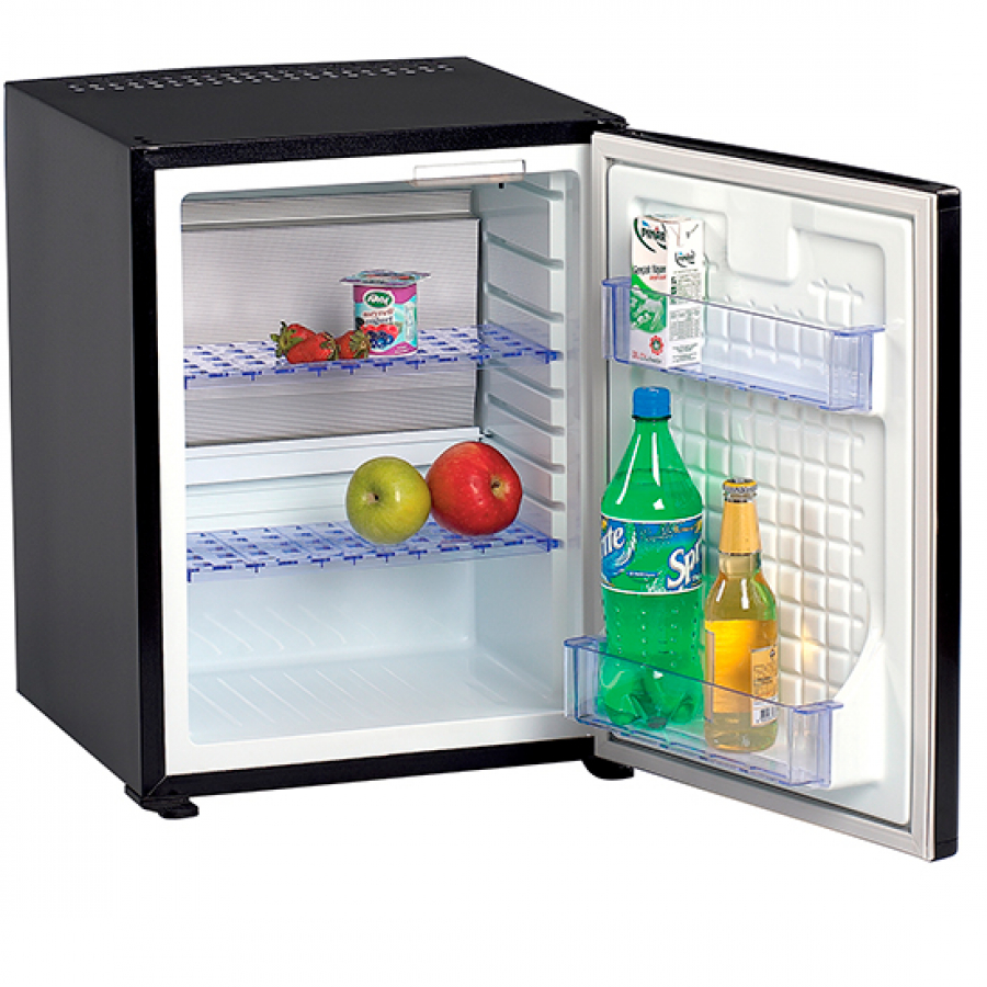 Minibar mit 2 Regalböden | schwarz | 30 Liter