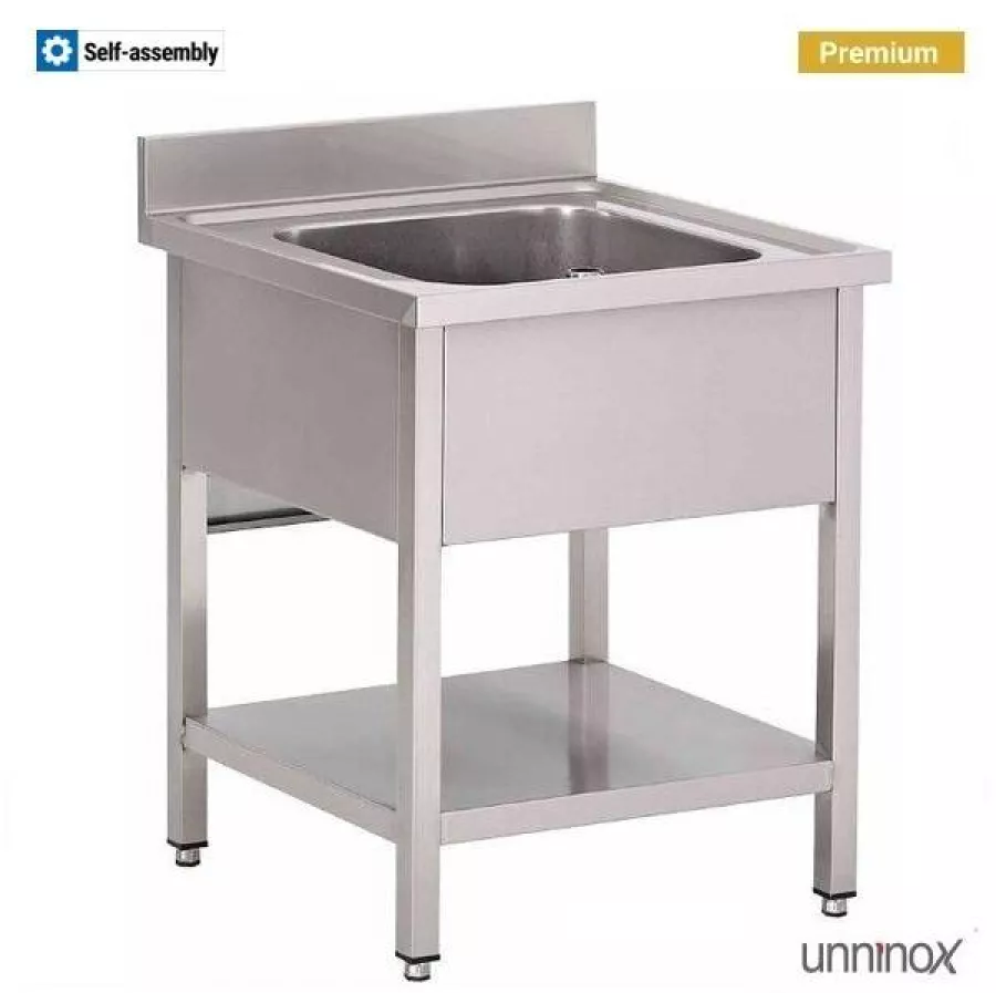 Spülbecken 1 Becken 600x700x850 mm für Gastronomie