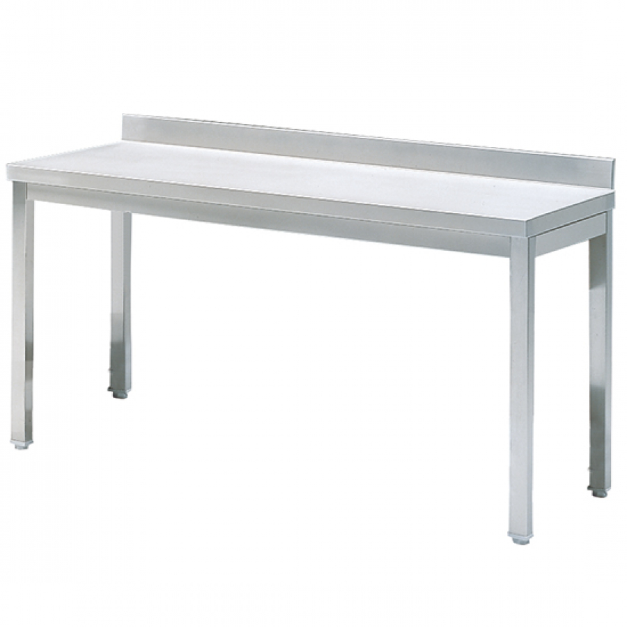 Arbeitstisch ohne Zwischenboden mit Aufkantung 1100x600 mm - Edelstahl Gastro Arbeitstisch