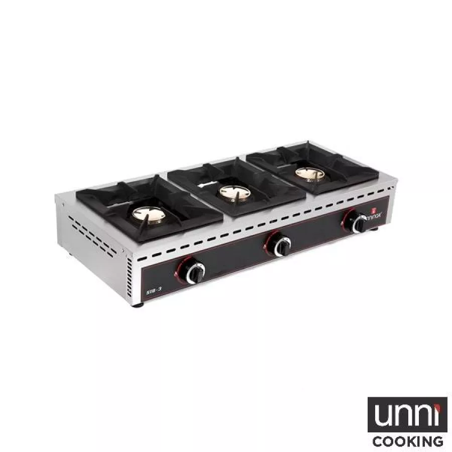Tischkochfelder STO-3 Gas 3 Brenner je 7kW Kupferbrenner