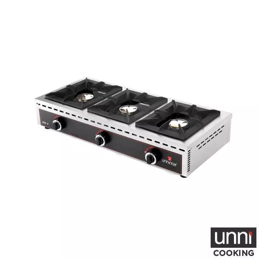 Tischkochfelder STO-3 Gas 3 Brenner je 7kW Kupferbrenner